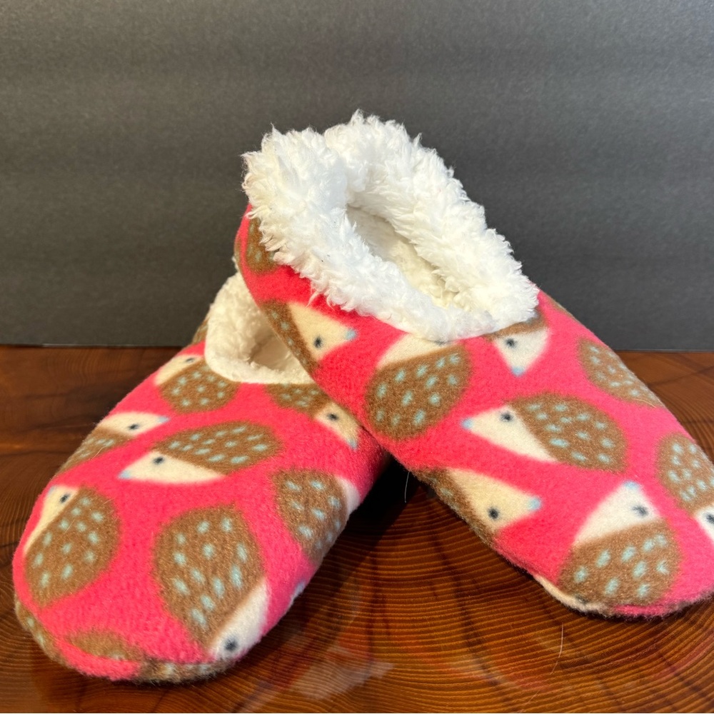 Snoozies Hedgehog & Pink Slipper Socks
